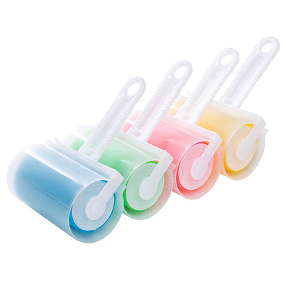Washable roller sticky device with lid