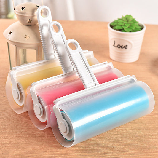 Washable roller sticky device with lid